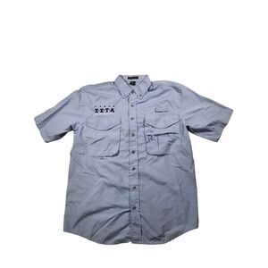 NCAA River's End Button Up Shirt Sz M Men Texas Zeta Tx/Ou Weekend 2012 Short Sl